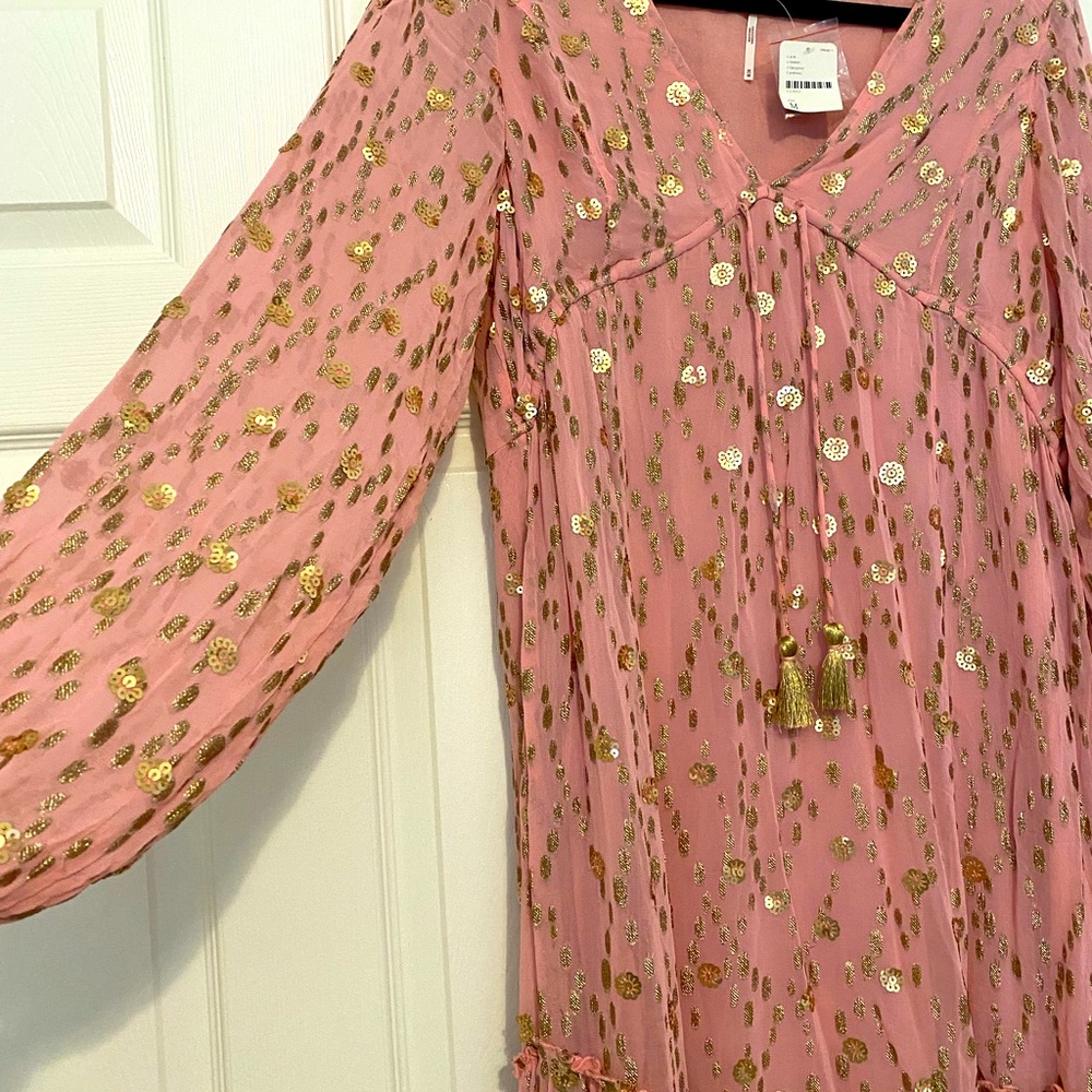 Free People Size M Celina Maxi Dress Soft Pink